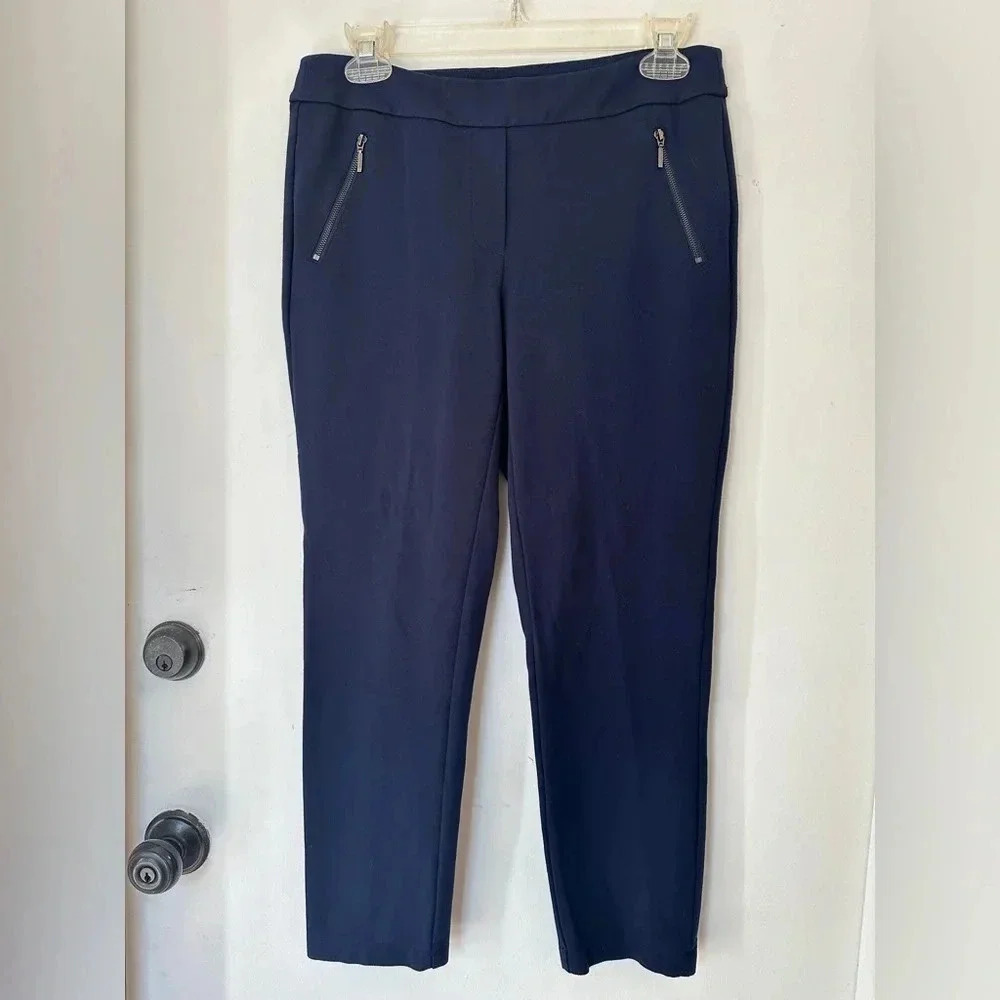 J. McLaughlin Ponte Pull On Ankle navy Pants size 2